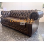 Chesterfield Windsor XL pohovka pre 3 osoby Antik stredne hnedá A5M