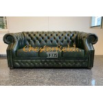 Chesterfield Windsor XL pohovka pre 3 osoby Antik zelená A8