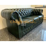 Chesterfield Windsor XL pohovka pre 3 osoby Antik zelená A8