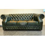 Chesterfield Windsor XL pohovka pre 3 osoby Antik zelená A8